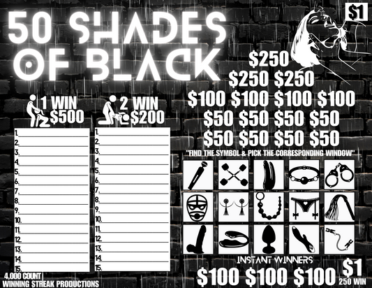 $1 50 SHADES OF BLACK